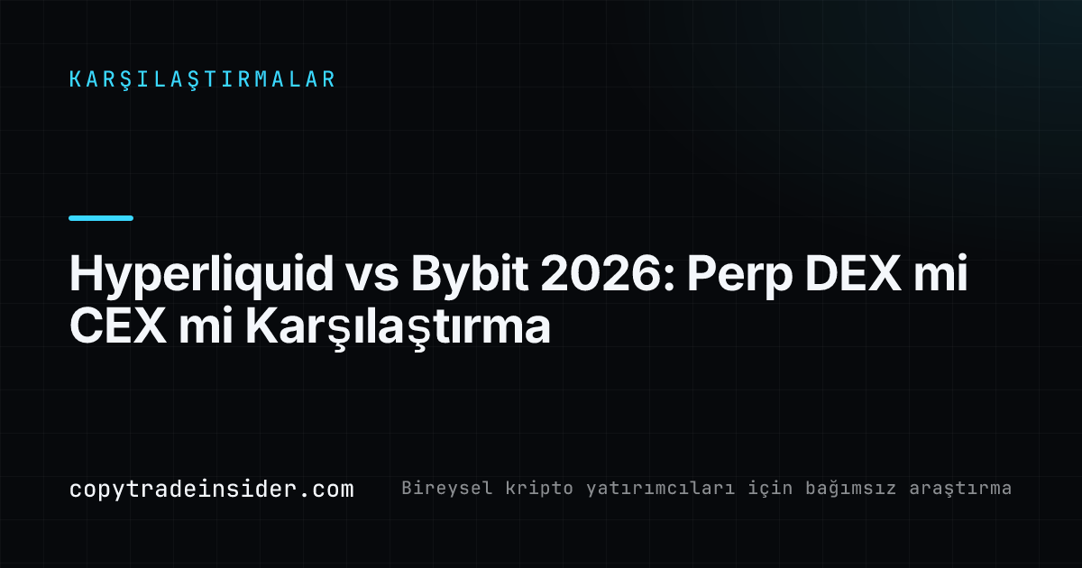 Hyperliquid vs Bybit 2026: Perp DEX mi CEX mi Karşılaştırma